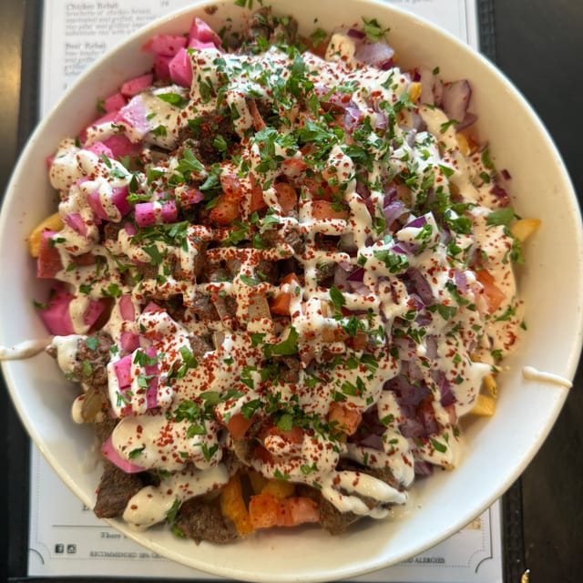 Beef Shawarma Fries Platter.