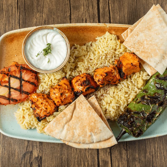 Chicken Kebab Platter.