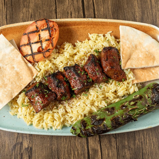 Beef Kebab Platter.