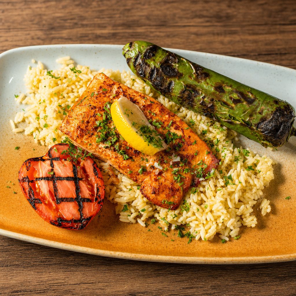 Salmon Filet Platter.
