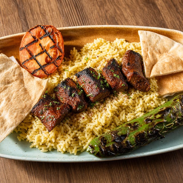 Beef Kebab Platter.